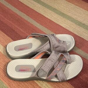 Skechers Women's summer sandals Gray & Orange